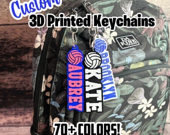 Porte-clés personnalisé imprimé en 3D - Porte-clés de volley-ball - Cadeaux pour l'équipe de volley-ball - Porte-clés pour l'équipe - Cadeaux sport - Porte-clés personnalisé VOLLEYBALL
