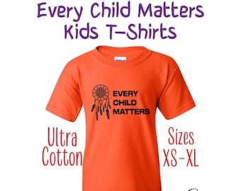 Every Child Matters Kids T-Shirts - Orange Shirt Day - Orange T-shirts - Custom Kids T-Shirts - Aboriginal T-Shirt - Indigenous T-Shirt