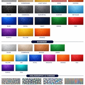 a chart of different colors of paint