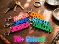 Custom 3D Printed Keychain - Custom Key Chain - Name  Keychain - Custom Key Ring - 3D Printed Name - Custom Name Keychain - LETTERING product logo
