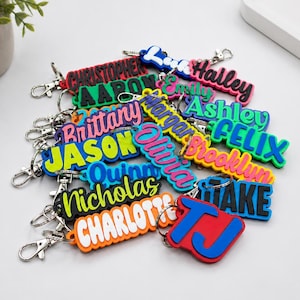 Custom 3D Printed Keychain - Custom Key Chain - Name  Keychain - Custom Key Ring - 3D Printed Name - Custom Name Keychain - Backpack Tag