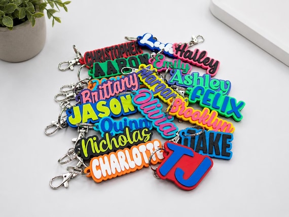 Custom 3D Printed Keychain - Custom Key Chain - Name  Keychain - Custom Key Ring - 3D Printed Name - Custom Name Keychain - Backpack Tag