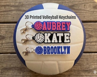 Porte-clés personnalisé imprimé en 3D - Porte-clés de volley-ball - Cadeaux pour l'équipe de volley-ball - Porte-clés pour l'équipe - Cadeaux sport - Porte-clés personnalisé VOLLEYBALL