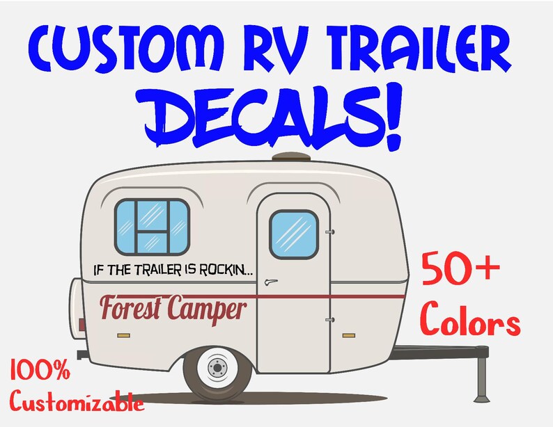 Custom RV Trailer Decals Motor Home and Custom Boat Decal Etsy