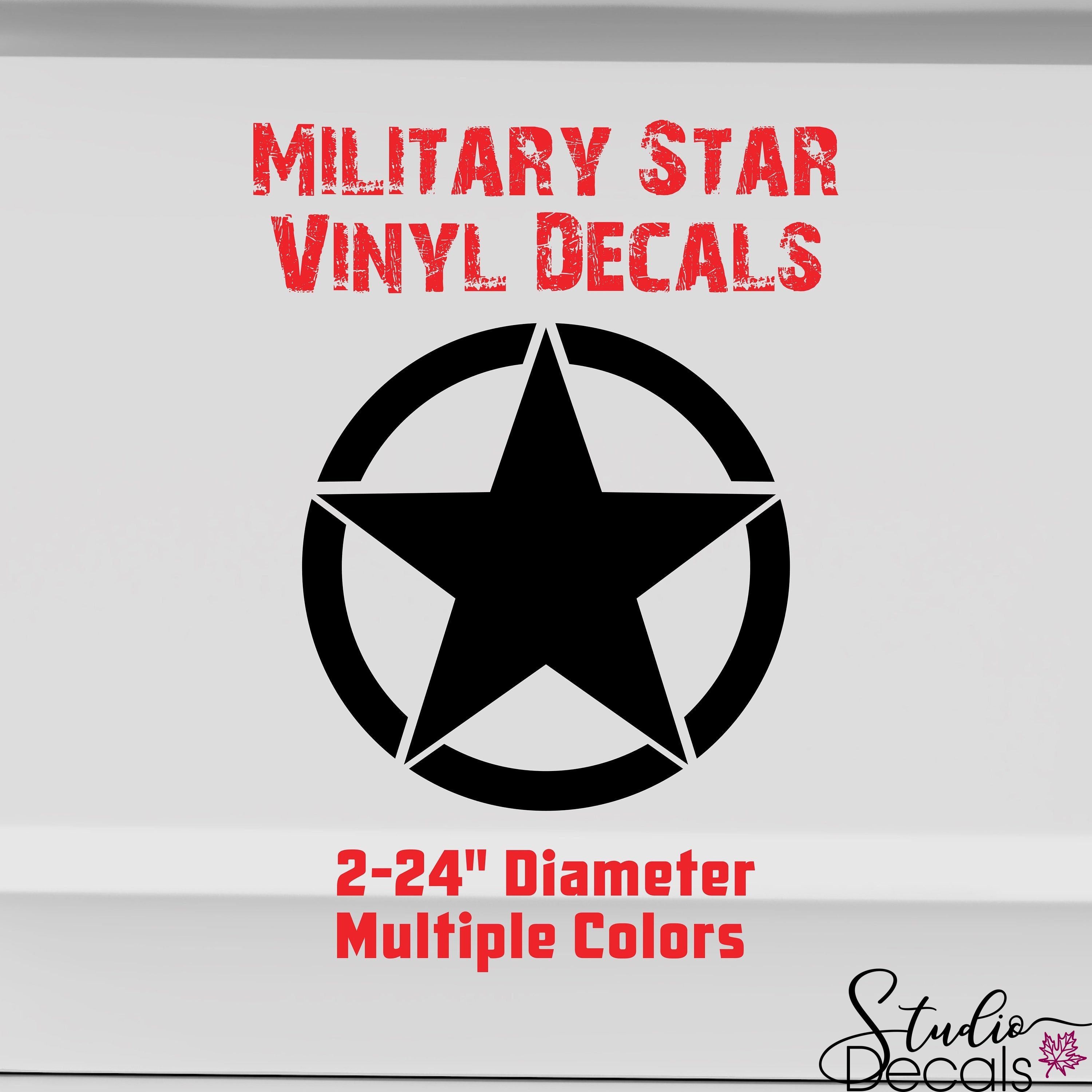  MilitaryDecals23 United States Army Star Logo Decal Sticker  5.5 : Sports & Outdoors