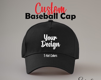 Custom Baseball Cap Custom Cap Custom Company Logo Hats Value Hats Custom Hat Logo Custom Baseball Hats  Cheap Hats **Not Embroidery**