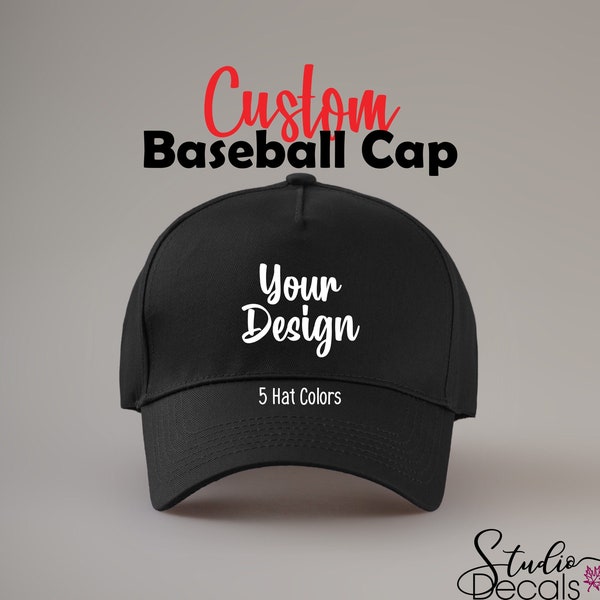 Custom Baseball Cap Custom Cap Custom Company Logo Hats Value Hats Custom Hat Logo Custom Baseball Hats  Cheap Hats **Not Embroidery**