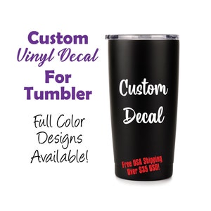 Vinyl Decals for Tumbler | Decals for Tumblers | Custom Vinyl Decals | Tumbler Stickers | Custom Name Decal | Decal for Water Bottle