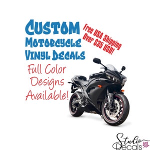 Custom Motorcycle Vinyl Decals - Motorbike Decals - Motorcycle Stickers - Crotch Rocket Decals - Decals for Harley - Custom Bike Decals