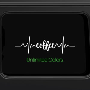 Coffee Heartbeat Car Decal Heart Beat Decal I Heart Stuff Sticker Bumper Sticker Gift for her Gift for Him Heartbeat Love Yeti Decal Tumbler