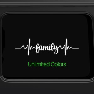 Family Heartbeat Car Decal Heart Beat Decal I Heart Stuff Sticker Bumper Sticker Gift for her Gift for Him Heartbeat Love Yeti Decal Tumbler