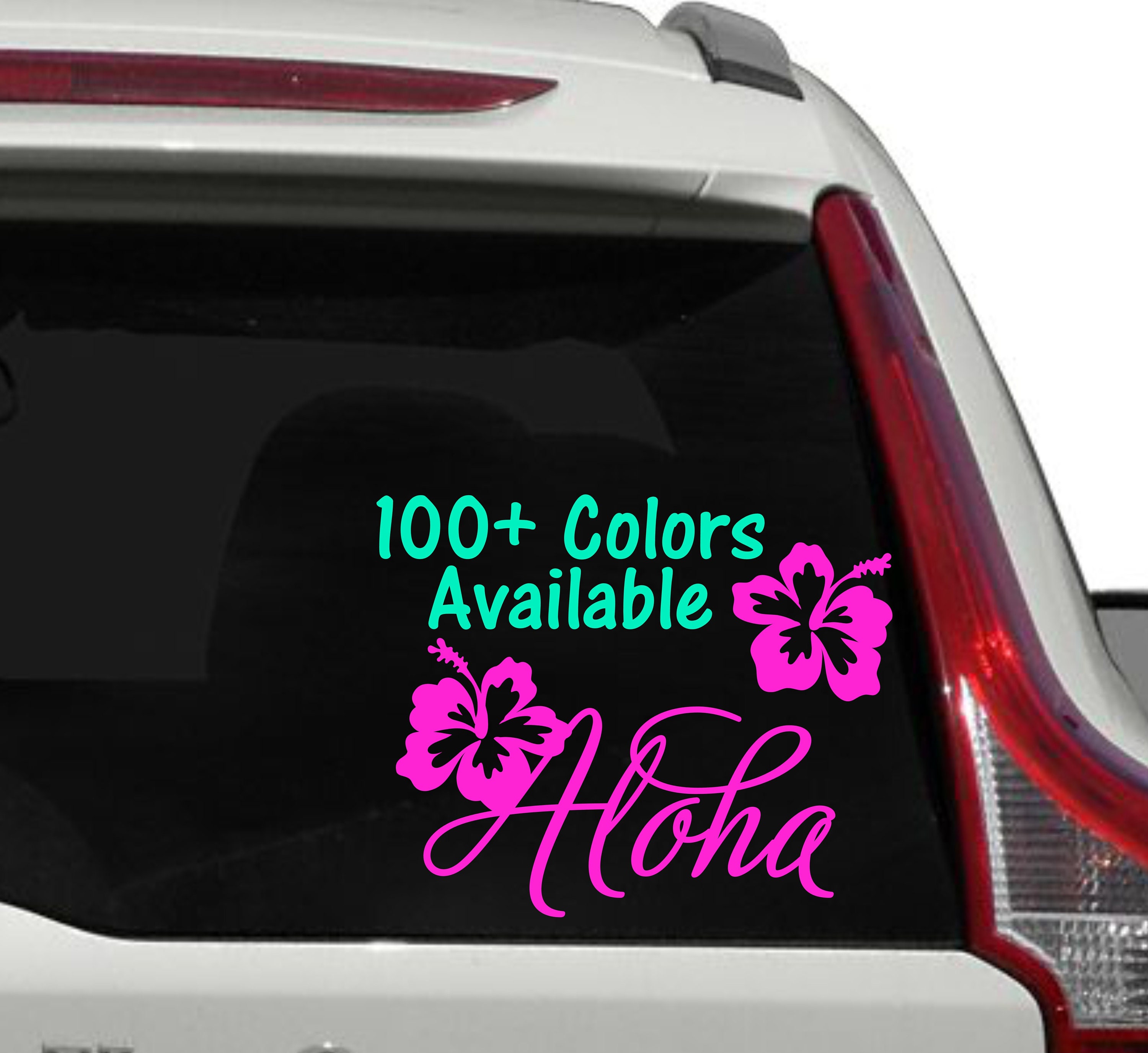 Aloha Decal Hawaii Decal Hawaii Flower Car Window Decal Etsy