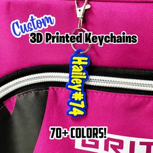 Custom 3D Printed Keychain - Hockey Keychain - Hockey Team Gifts - Team Keychain - Sports Gifts - Custom Keychain Custom Bag Tag NAME&NUMBER