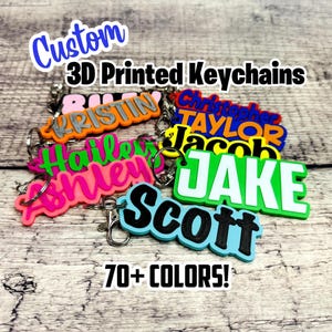 Personalisierter 3D Gedruckter Schlüsselanhänger - Benutzerdefinierte Schlüsselanhänger - Namen Schlüsselanhänger - Benutzerdefinierter Schlüsselring - 3D gedruckter Name - Benutzerdefinierte Name Schlüsselanhänger - Rucksackanhänger