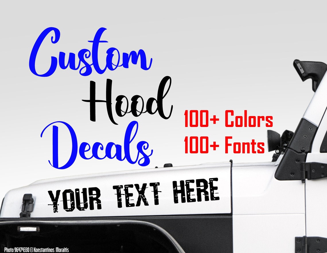 Custom Hood Decals for Jeep SUV Decals SUV Hood Decal Body Etsy