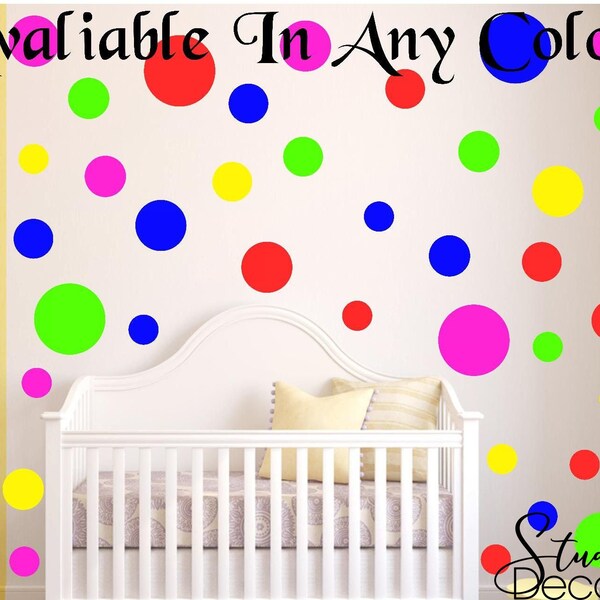 Polka Dot Wall Decal Etsy