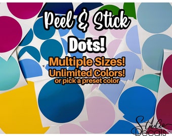 Polka Dot Vinyl Decals - Wall Decals For Kids Rooms, Nursery Decor, Bedrooms - Polka Dot Stickers - Polka Dot Vinyl Sticker - Circle Decals