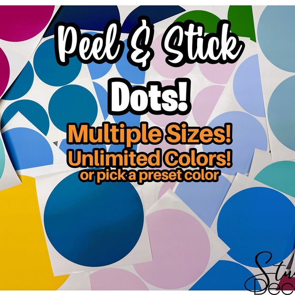 Polka Dot Vinyl Decals - Wall Decals For Kids Rooms, Nursery Decor, Bedrooms - Polka Dot Stickers - Polka Dot Vinyl Sticker - Circle Decals