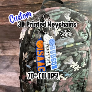 Portachiavi personalizzato stampato in 3D - Portachiavi da baseball - Regali per squadre di baseball - Portachiavi per squadre - Regali sportivi - Portachiavi personalizzato - Etichetta per borsa BASEBALL