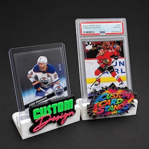 Custom Trading Card Display Stand - Card Break Display Stand - Custom Sports Card Stand