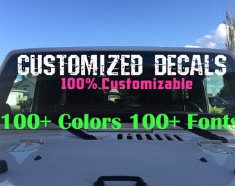 Custom Jeep Decal Etsy