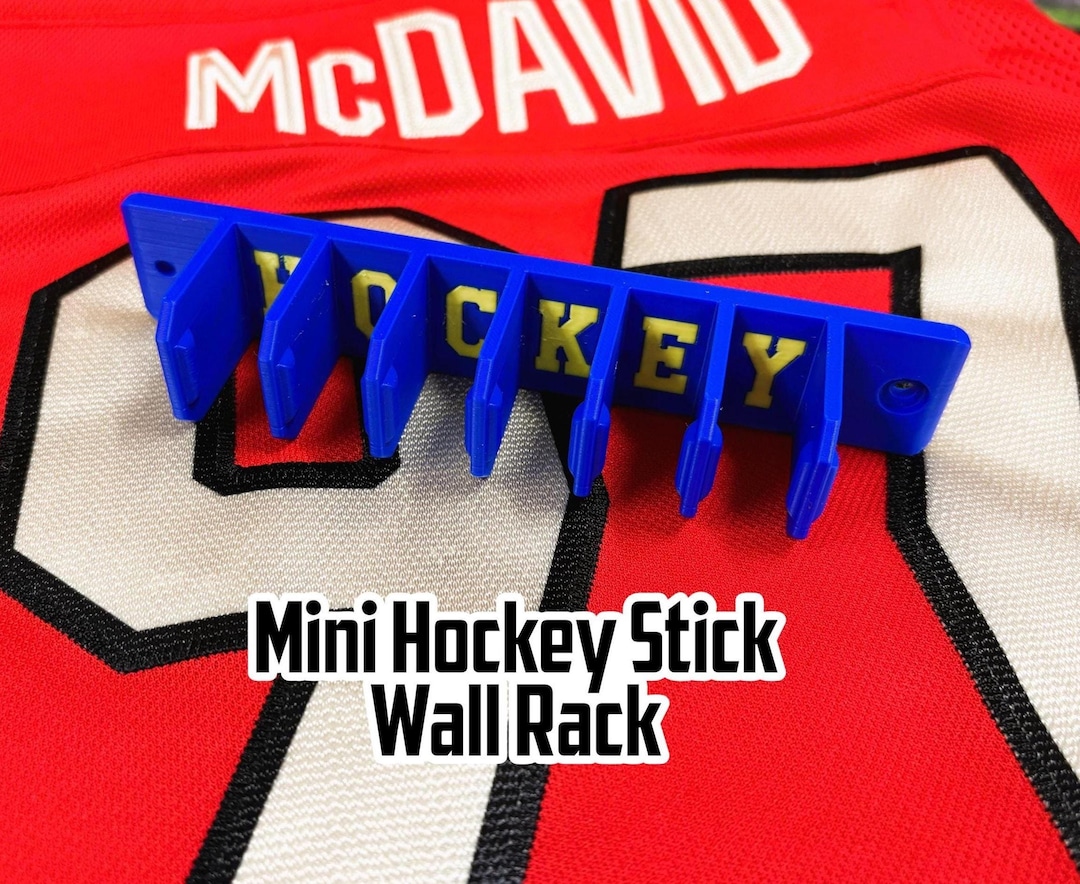Mini Stick Wall Rack 3D Printed Mini Hockey Stick Wall Rack - Hockey Stick Holder - Hockey ...
