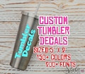 Tumbler Vinyl Decals | Decals for Tumblers | Custom Vinyl Decals | Tumbler Stickers | Custom Name Decal | Decal for Water Bottle