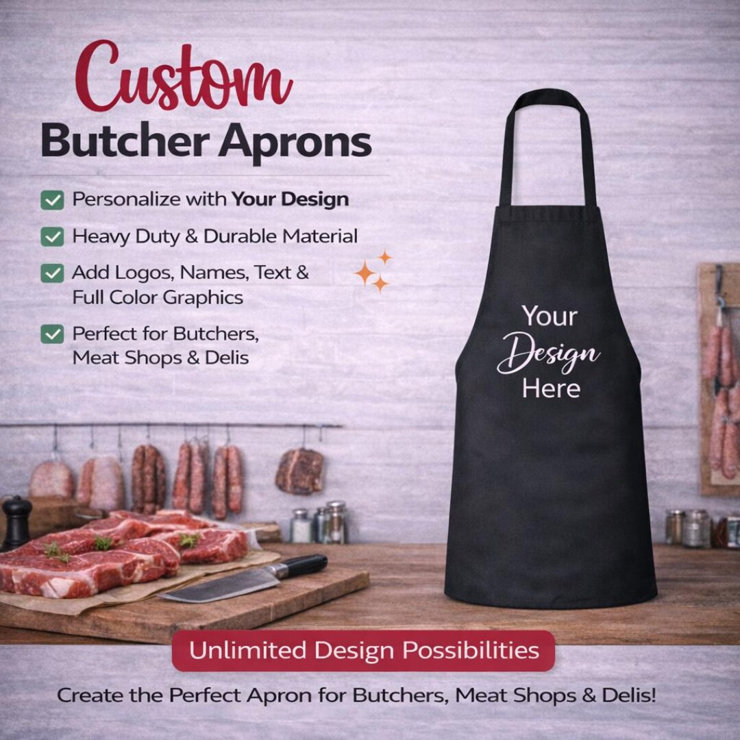 Custom Butcher Apron | Butcher Apron | Apron for Dad | Gift for Dad ...