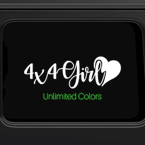 4x4 Girl Car Decal, Yeti Tumbler Bottle Sticker, Bumper Sticker, Window Decal, Car Decal for Women, Car Decal for Girls, Decals for 4x4s
