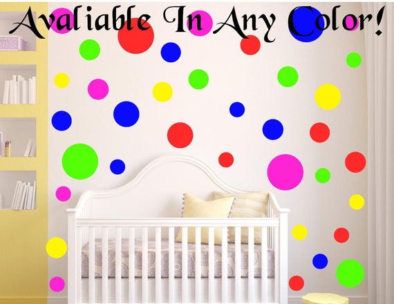 Large Polka Dot Wall Decals For Kids Rooms Nursery Decor