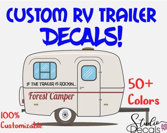 Custom RV Trailer Decals Motor home and Custom Boat Decal Window Custom Stickers Windshield Decal Custom Car Decal Camping Decals