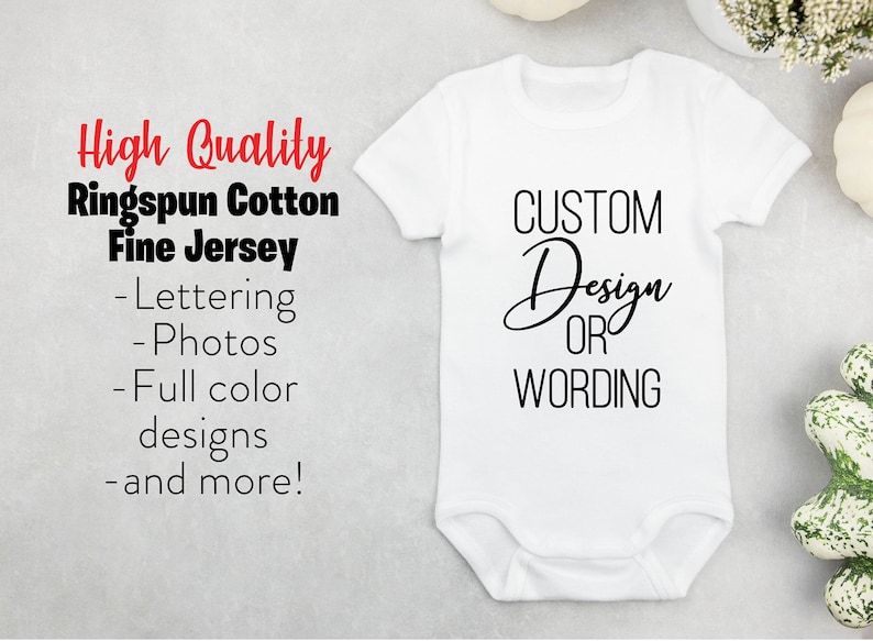 Custom Infant Bodysuit Custom Bodysuit Personalized Infant Clothing Gifts for New Baby Gifts for New Parents Baby Shower Gift image 1
