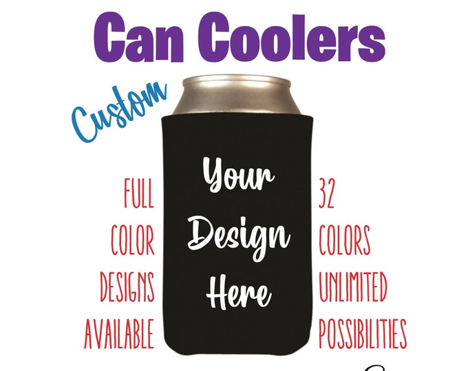 Custom Can Cooler Beer Can Holder Can Wrap Gift for Dad Gift for Husband Gift for Grandpa Beer Wrap Can Custom Party Favor Wedding Favor
