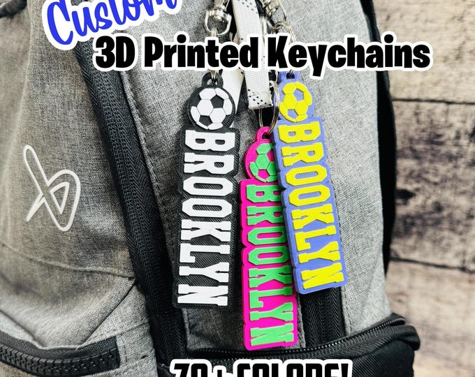 Custom 3D Printed Keychain - Hockey Keychain - Hockey Team Gifts - Team ...