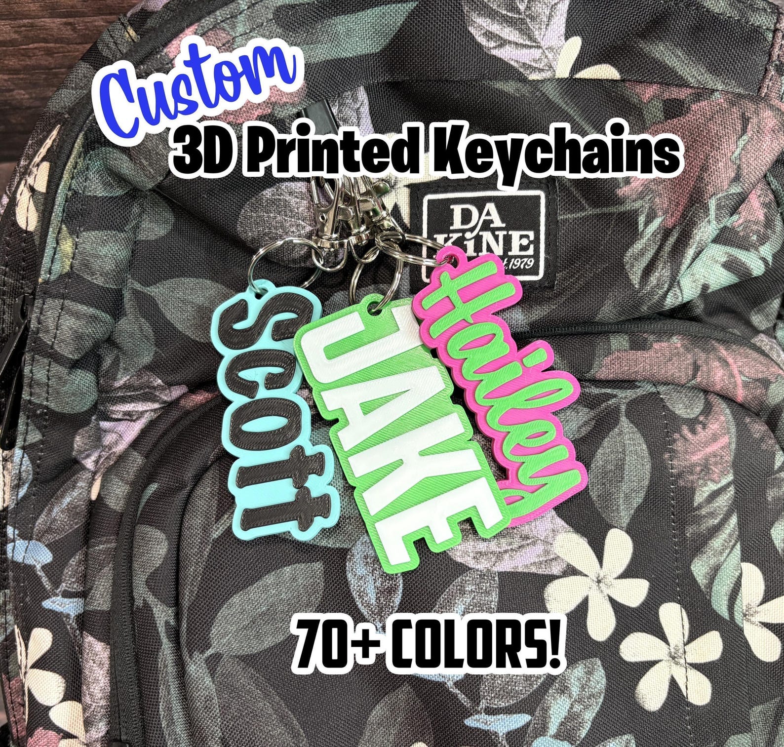 Custom 3D Printed Keychain - Custom Key Chain - Name Keychain - Custom ...