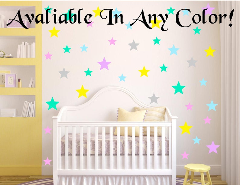 Nursery Decor Bedrooms Decor Peel and Stick Dots Self Adhesive Vinyl Baby Decor Peel And Stick STARS MULTI PACK Wall Decals For Kids Rooms