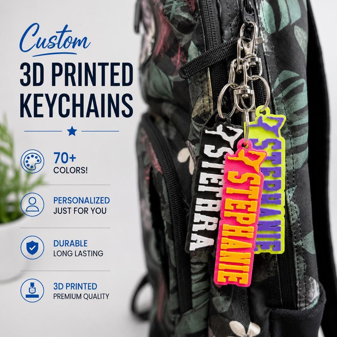 Custom 3D Printed Keychain - Gymnastics Keychain - Gymnastics Team ...