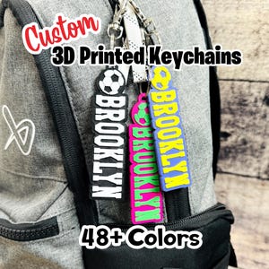 Personalisierter 3D gedruckter Schlüsselanhänger - Fußball - Fußball - Team - Sport - Geschenke - Individueller Fußball - Taschenanhänger SOCCER