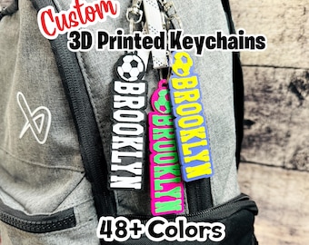 Custom 3D Printed Keychain - Soccer Keychain - Soccer Team Gifts - Team Keychain - Sports Gifts - Custom Keychain - Custom Bag Tag SOCCER
