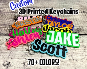 Custom 3D Printed Keychain - Custom Key Chain - Name  Keychain - Custom Key Ring - 3D Printed Name - Custom Name Keychain - Backpack Tag