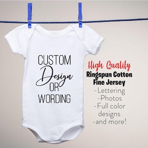 Custom Infant Bodysuit Custom Bodysuit Personalized Infant Clothing Gifts for New Baby Gifts for New Parents Baby Shower Gift