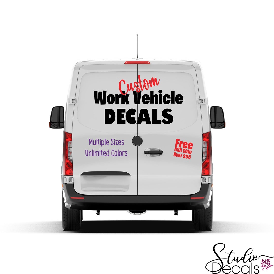 Custom Decals for Work Vehicle Decals Work Van Decals Work Van Stickers