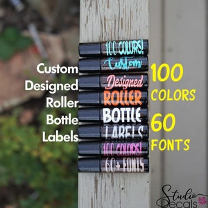 Custom Roller Bottle Labels 10 Ml Roller Bottle Stickers Essential Oil Labels Roller Bottle Decals Glass Bottle Labels DECAL ONLY