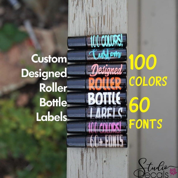 Custom Roller Bottle Labels 10 Ml Roller Bottle Stickers Essential Oil Labels Roller Bottle Decals Glass Bottle Labels DECAL ONLY