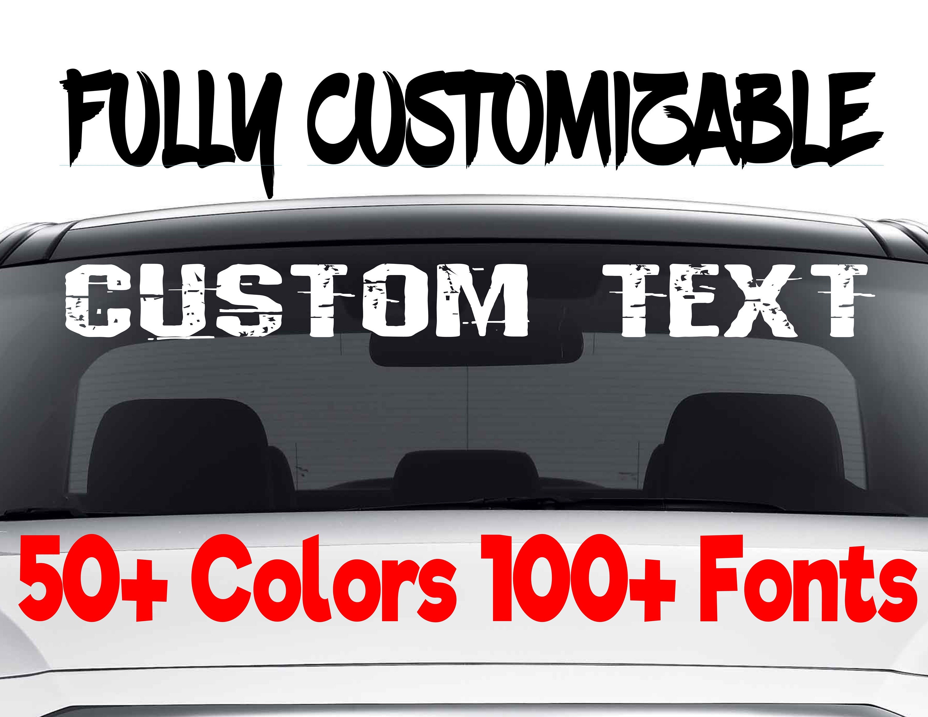 Sign Banner Door Custom Made Decal Sticker Auto Truck Windshield Window Letters & Numbers 1060 Graphics 4 high Vinyl Lettering Boat for Car 