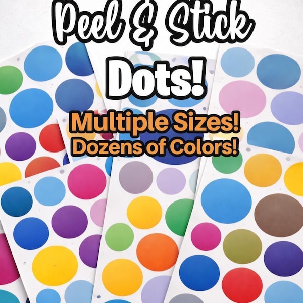 Polka Dot Vinyl Decals - Wall Decals For Kids Rooms, Nursery Decor, Bedrooms - Polka Dot Stickers - Polka Dot Vinyl Sticker - Circle Decals