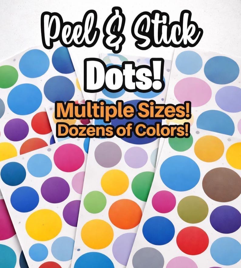 Polka Dot Vinyl Decals - Wall Decals for Kids Rooms, Nursery Decor ...