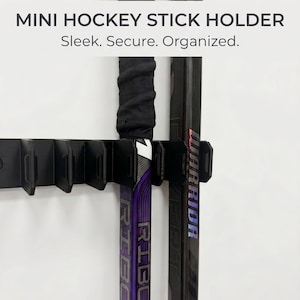 Mini support mural pour bâtons de hockey imprimé en 3D - Support pour bâtons de hockey - Support pour bâtons de hockey - MODÈLE SANS LETTRAGE