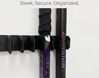 3D Printed Mini Hockey Stick Wall Rack - Hockey Stick Holder - Hockey Stick Bracket - NO LETTERING MODEL