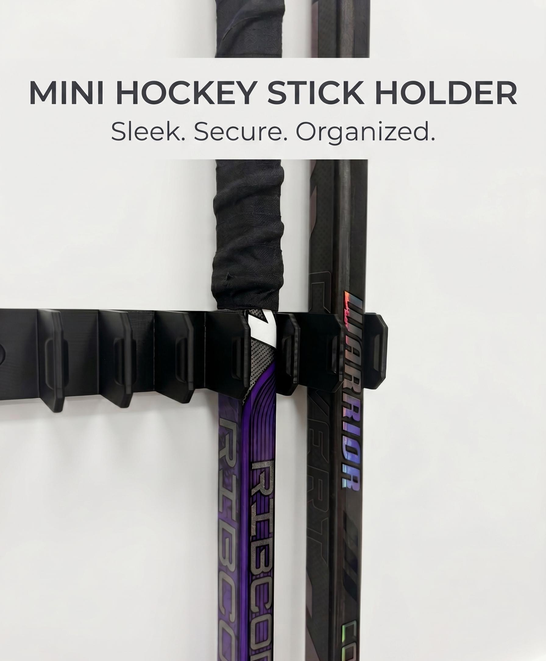 Mini Stick Wall Rack 3D Printed Mini Hockey Stick Wall Rack - Hockey Stick Holder - Hockey ...